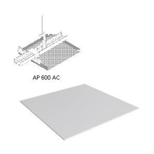 Кассетный потолок Албес АР 600 АС белый ЭКОНОМ алюминиевый 