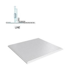 Кассетный потолок Албес АР600 ЭКОНОМ Line белый матовый перфорация 1.5