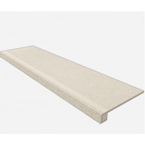 Керамогранит Эстима Комплект Ступень CM02 (33x120) непол. (прямоугол. бортик) с насечками + Подступенок (14,5x120)