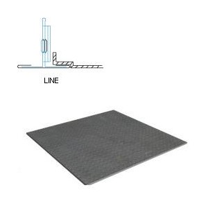 Кассетный потолок Албес AР600 Line металлик матовый перфорация 1.5