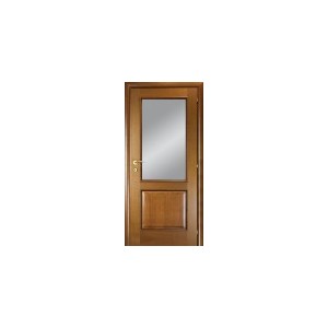 ОЛОВИ Дверное полотно со стеклом итальянский орех 600х2000мм L2 с замком 2014