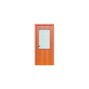 ОЛОВИ Дверное полотно со стеклом миланский орех 800х2000мм L2 с замком 2014